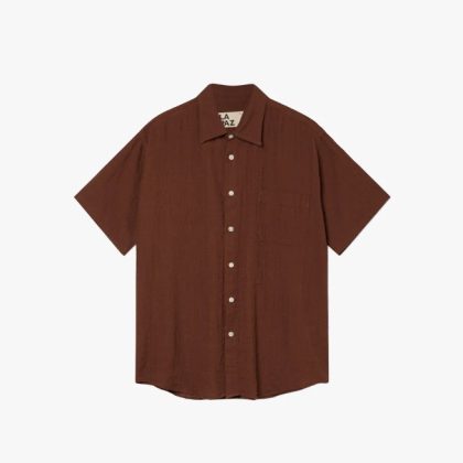 LA PAZ ROQUE GRANDPA BAGGY SHIRT SS25014091015 Aztec Brown
