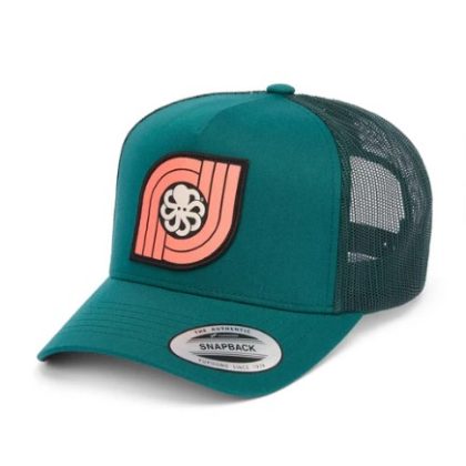 JONSEN ISLAND TRUCKER CAP DOUBLE J TEAL CORAL