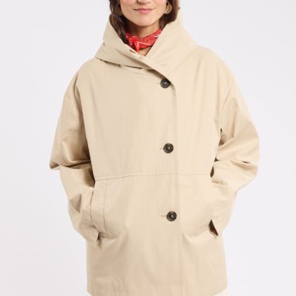 Armor Lux - Veste Courte Capuche 75134 Irish Cream Beige