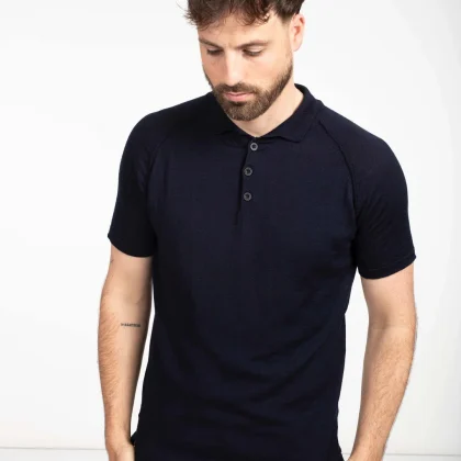ROOSENSTEIN WOLKE -Naud | polo merino - Navy