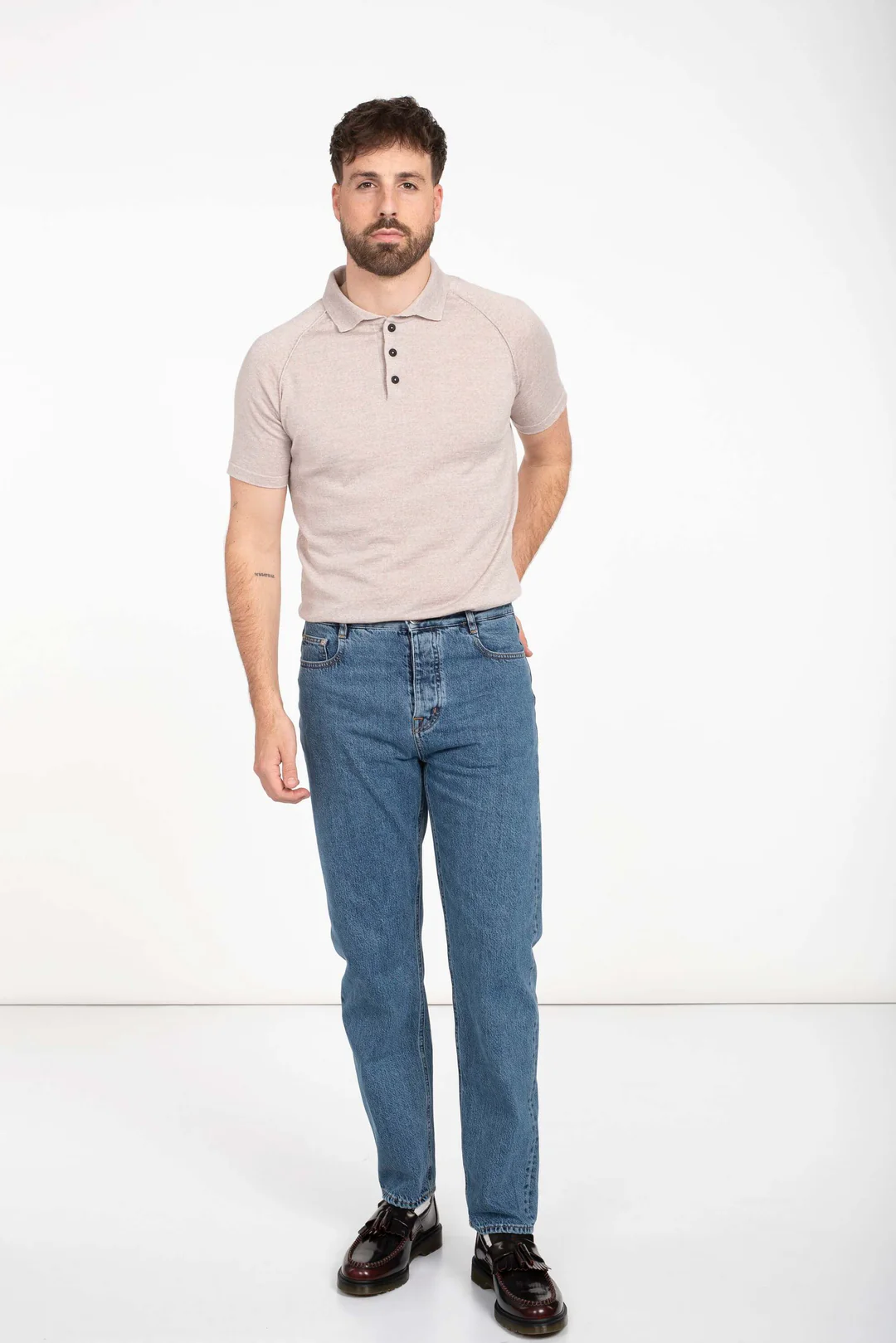 ROOSENSTEIN WOLKE - Naud | polo merino - Sand - Afbeelding 2