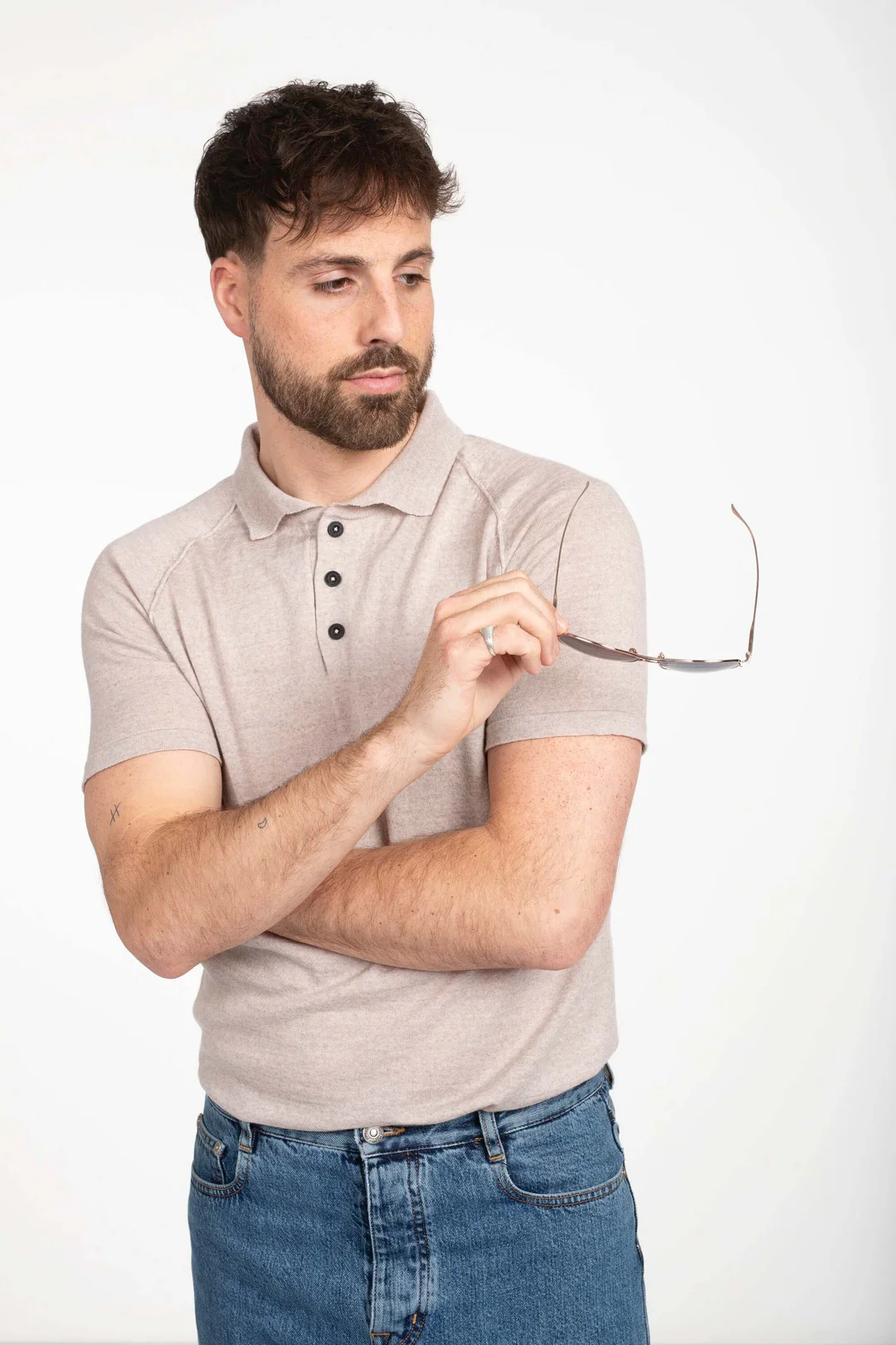 ROOSENSTEIN WOLKE - Naud | polo merino - Sand
