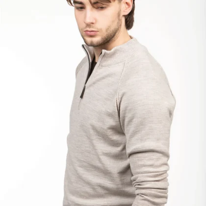 Roosenstein & Wolke  Jorryt | merino half zip - Sand