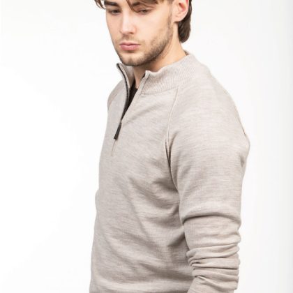 Roosenstein & Wolke - Jorryt | merino half zip - Sand