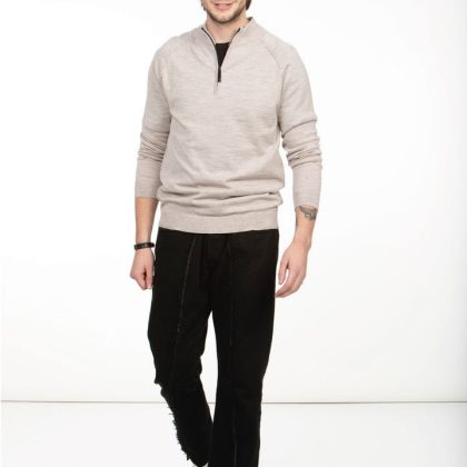 Roosenstein & Wolke - Jorryt | merino half zip - Sand