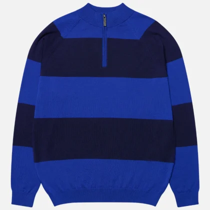 RW Jorryt | merino half zip -Waddenblauw navy
