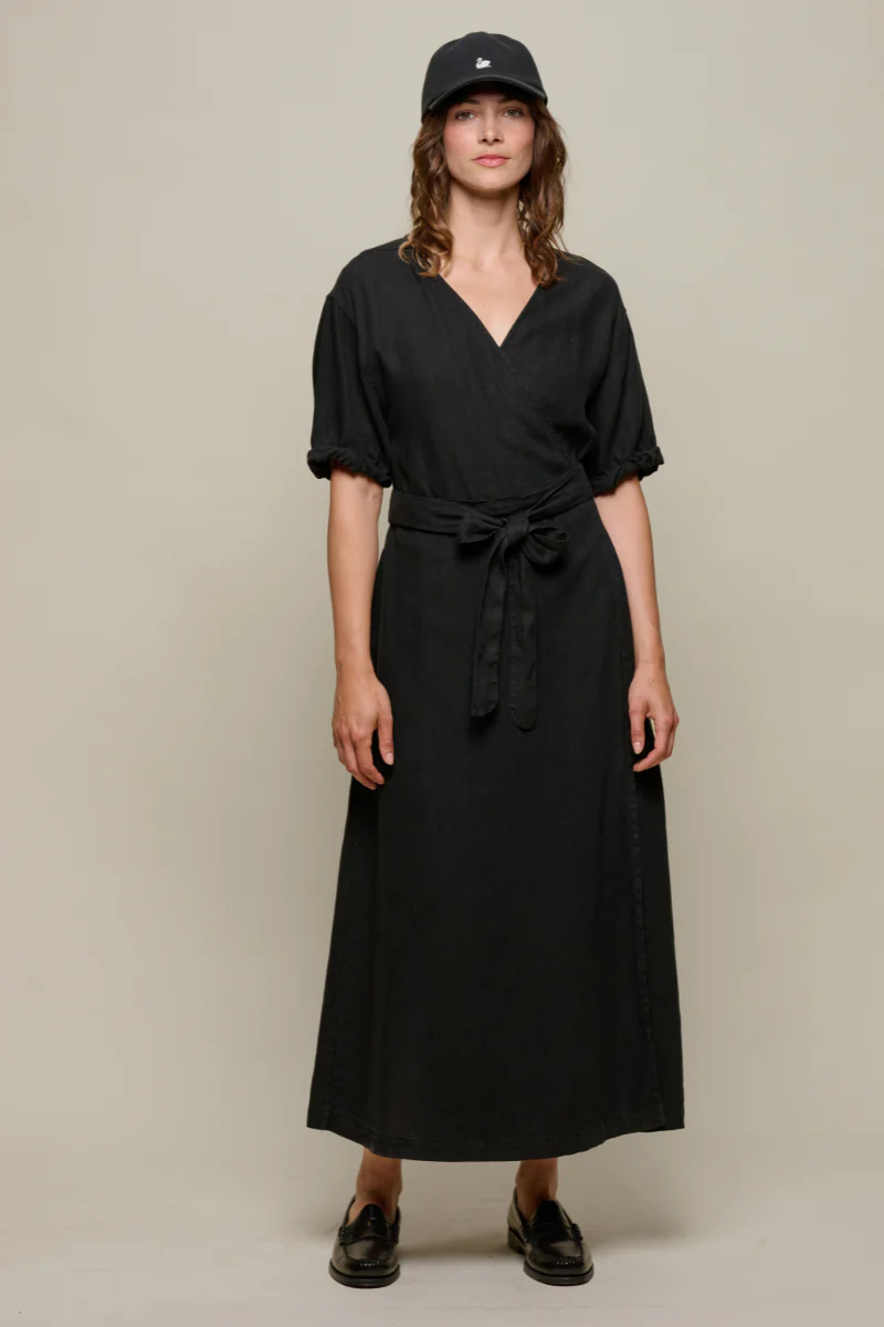 Merz B Schwanen n Linen Wrapover Dress
