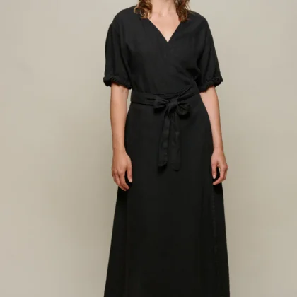 Merz B Schwanen - Linen Wrapover Dress
