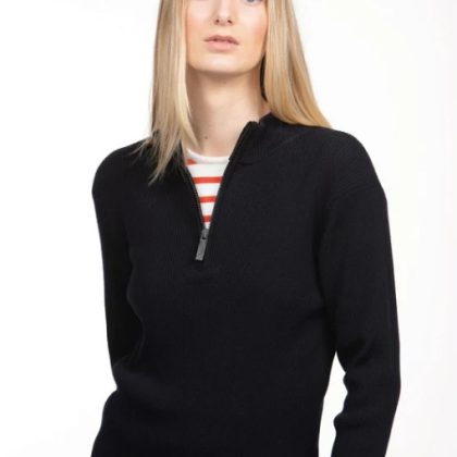 Roosenstein & Wolke - Robin merino half zip - Navy