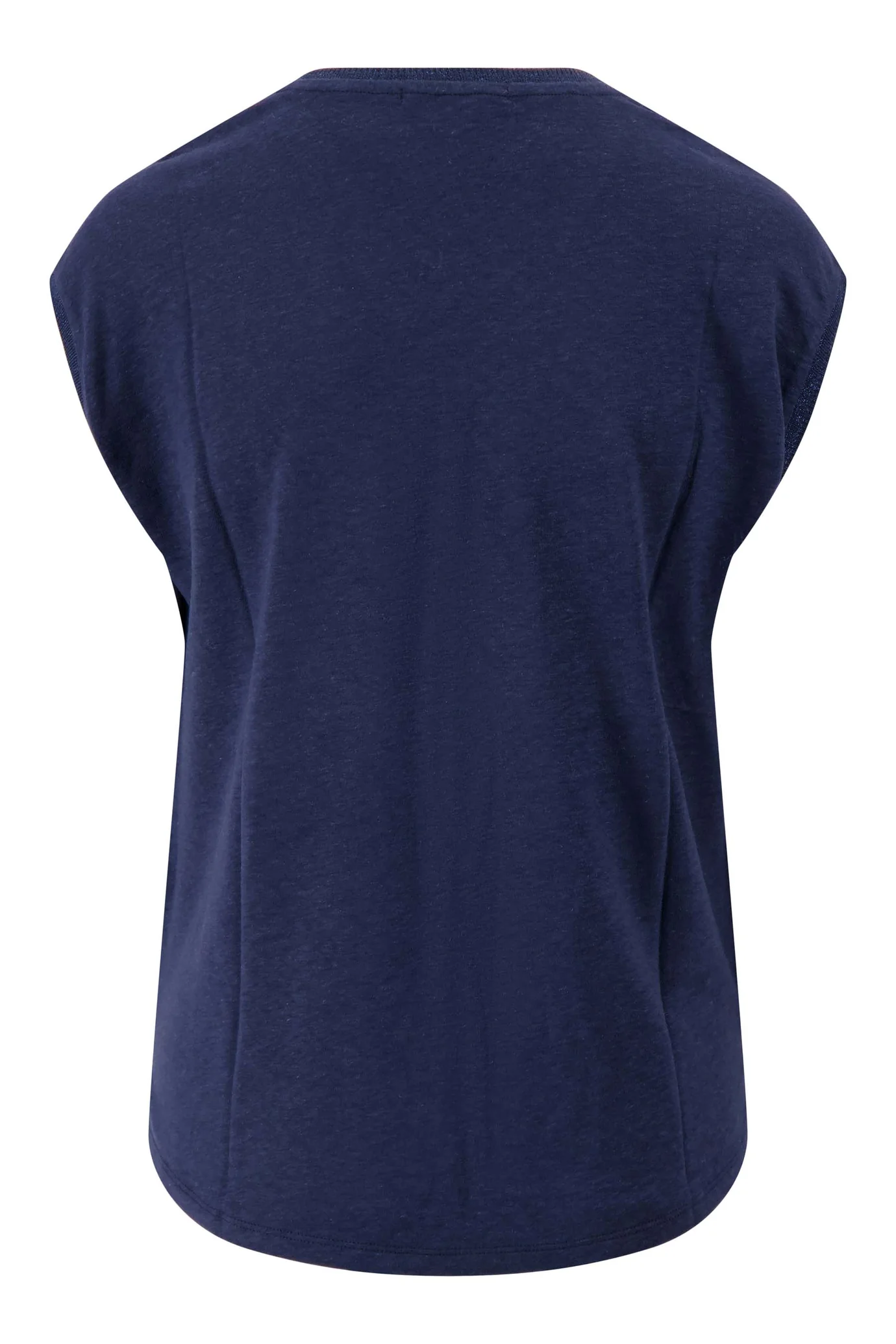 Zusss - V-Hals Top Lurex Boord - Summer Navy - Afbeelding 4