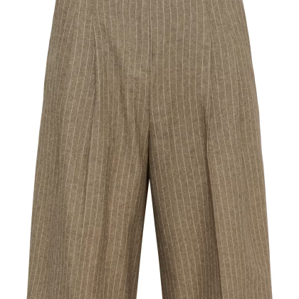 Soaked - SLGinevra Malika Shorts - Cappucino Pin Stri