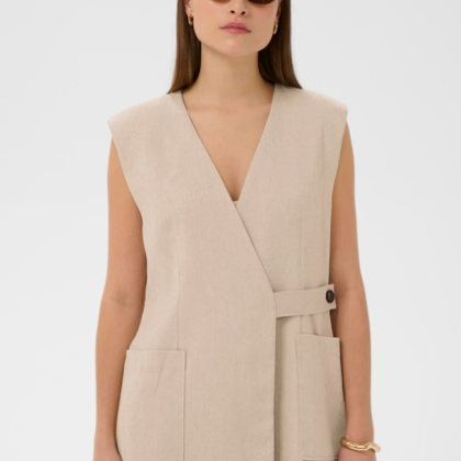 Soaked - SLSofia Waistcoat - WHITE PAPER