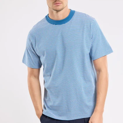 Armor-Lux - T-shirt Heritage Bio Gots -  Marine  / blanc