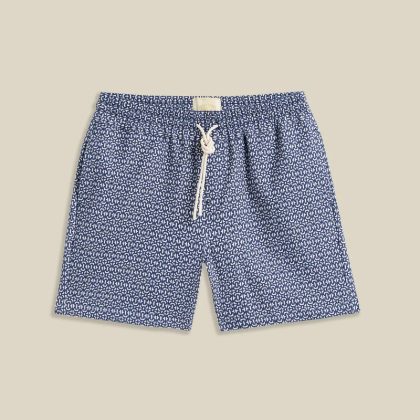 PORTUGUESE FLANNEL - ABSTRACT TILE SHORTS - BLUE