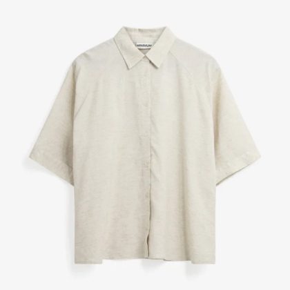 minimum - Abby wide ss shirt - Brown rice