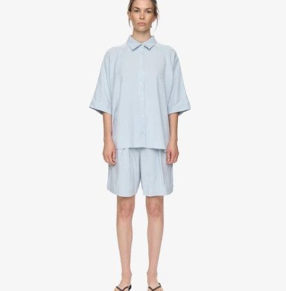 Minimum - Abby wide ss shirt - Xenon Blue
