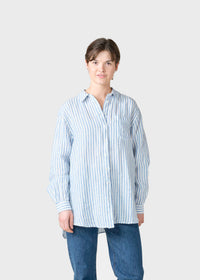 Klitmøller - BELINDA LINEN SHIRT - CREAM LIGHT BLUE