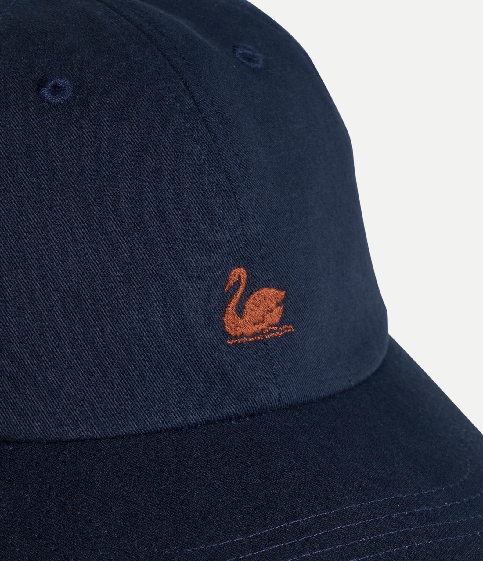 Merz B Schwanen - Swan logo cotton twill cap - Night blue/nut - Afbeelding 2