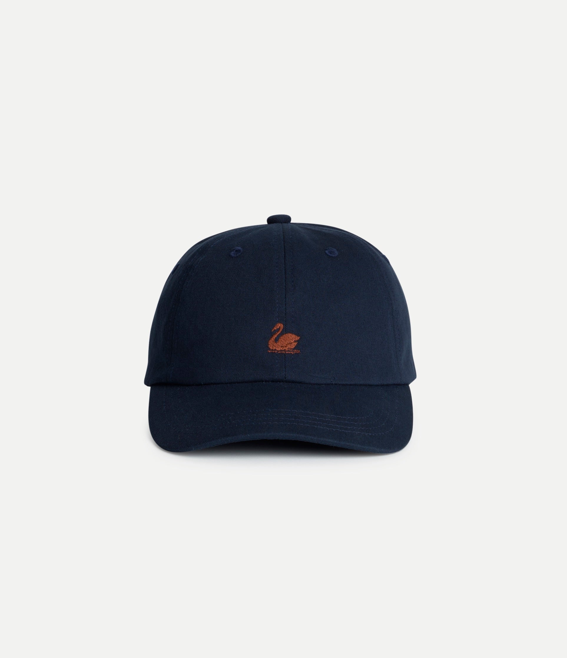 Merz B Schwanen - Swan logo cotton twill cap - Night blue/nut