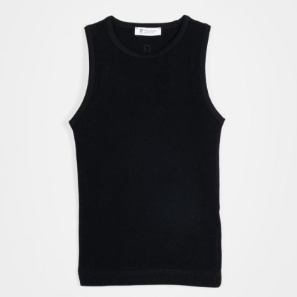 RIFO  Irene Women's Recycled Cotton Tank Top  - BLACK CORVINO