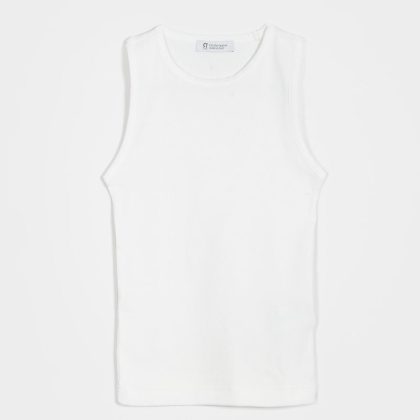 RIFO  Irene Women's Recycled Cotton Tank Top  - WHITE BURRO