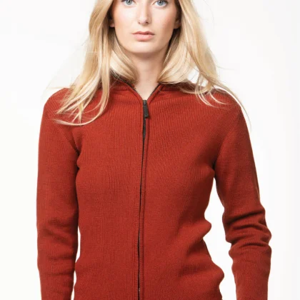 RW FENNA I MERINO RIB VEST - Rust