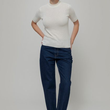 RIFO Renza Women Recycled Silk Top - WHITE GREZZO