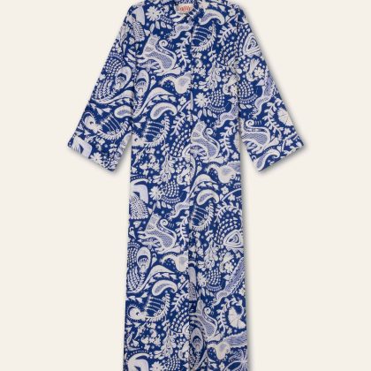 OILILY  - Deepali 3/4 sleeves dress  ROYAL BLUE