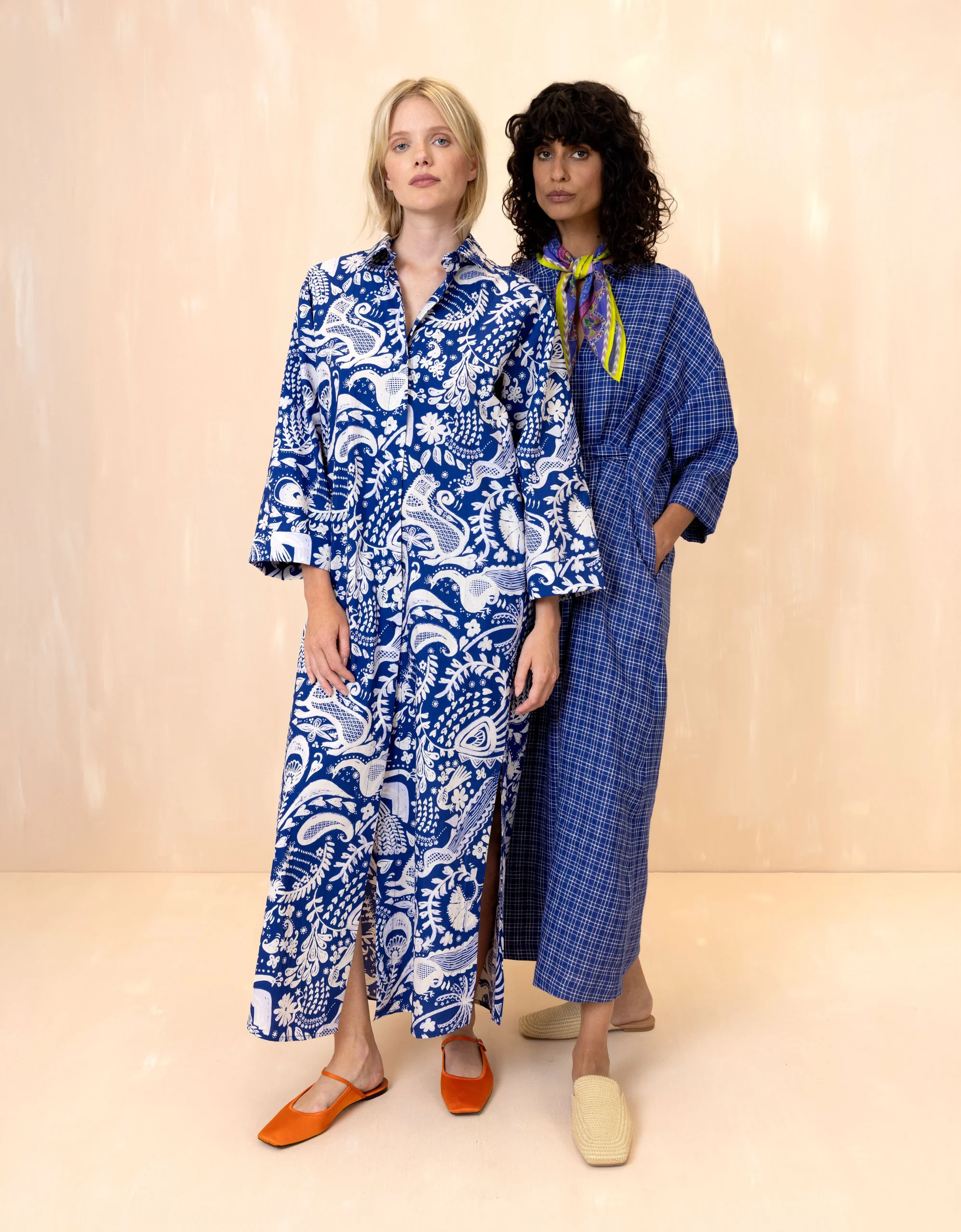 OILILY - Deepali 3/4 sleeves dress ROYAL BLUE - Afbeelding 5