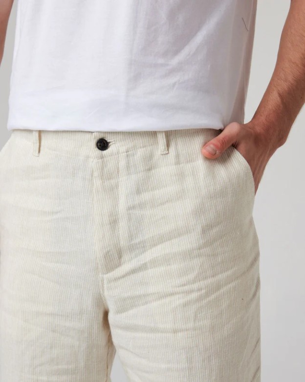 Peregrine - Windsor Linen Trousers - Beige Stripe - Afbeelding 2