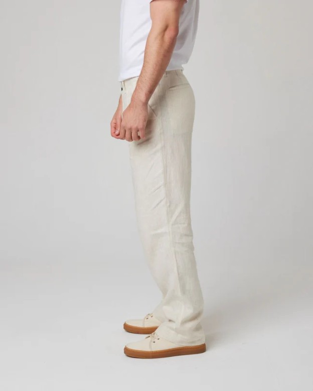 Peregrine - Windsor Linen Trousers - Beige Stripe - Afbeelding 4
