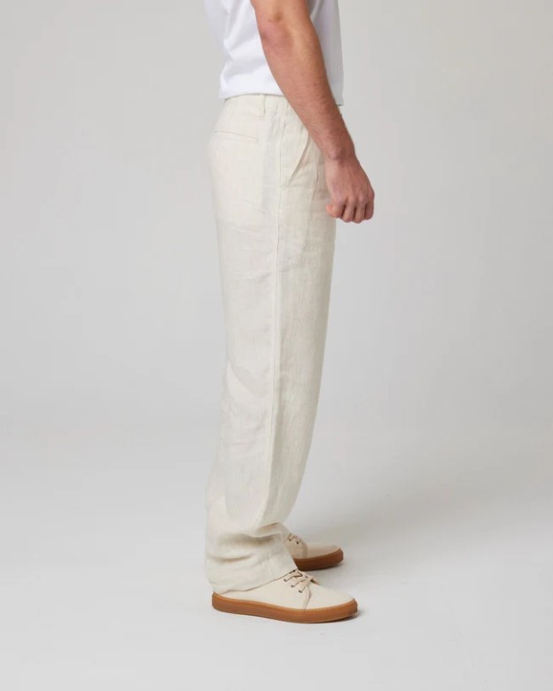 Peregrine - Windsor Linen Trousers - Beige Stripe - Afbeelding 5