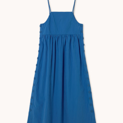 TINY BIG SISTER STRIPED DRESS   BLUE