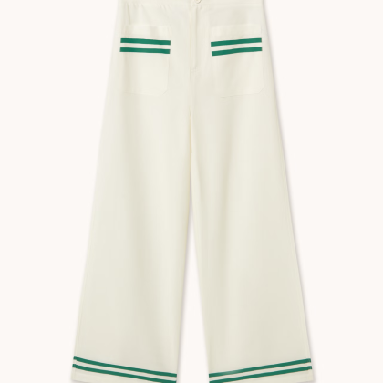 TINY BIG SISTER STIPES PANTS - Off White