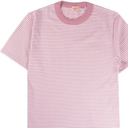 Armor Lux - T-shirt Héritage Bio Gots 59643 ANTIC PINK BLANC