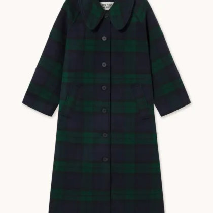 The Tiny Big Sister - LONG CHECK COAT BLACK WATCH